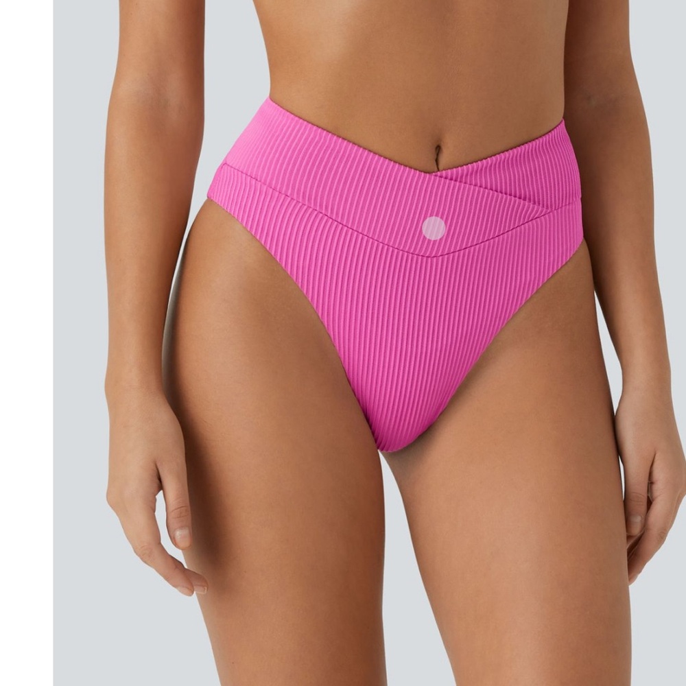High-Waisted Pink Bikini Bottom